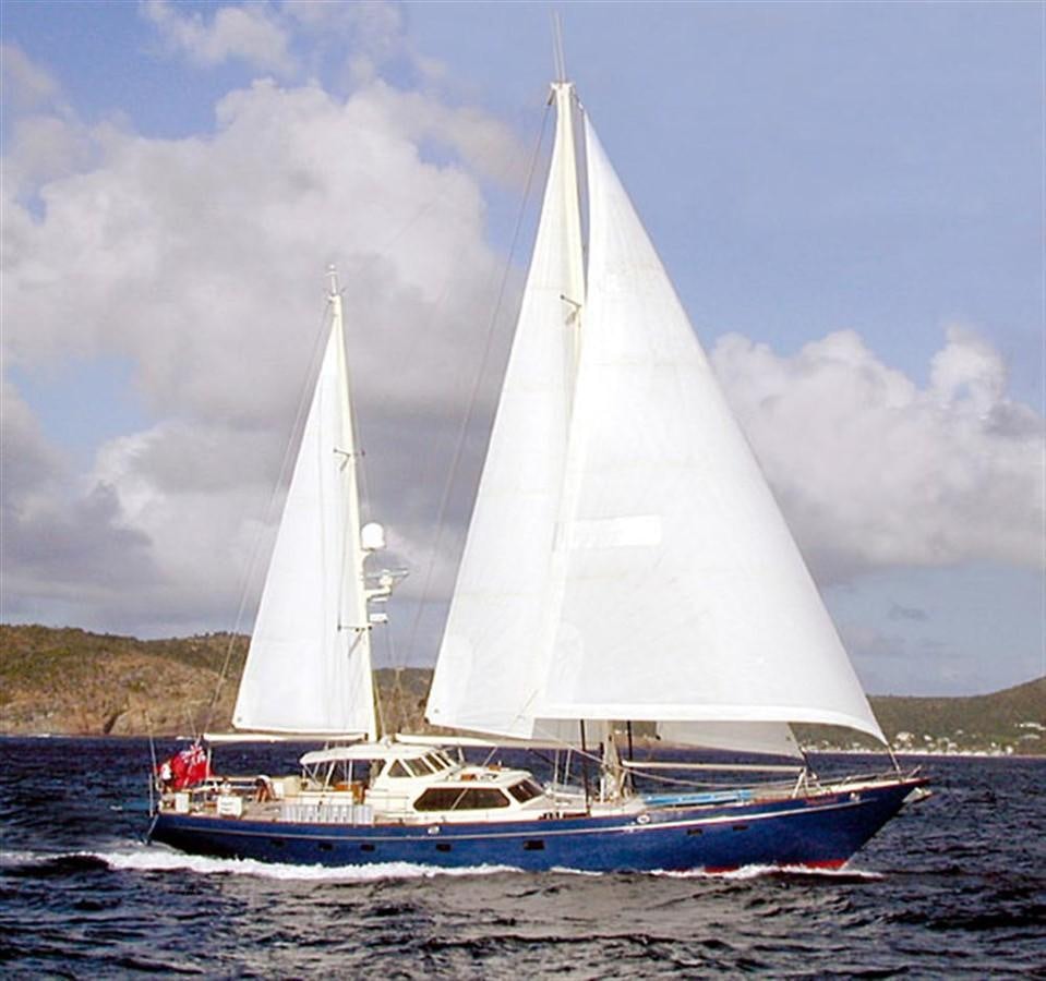 a sailboat on the water aboard AURASTEL Yacht for Sale