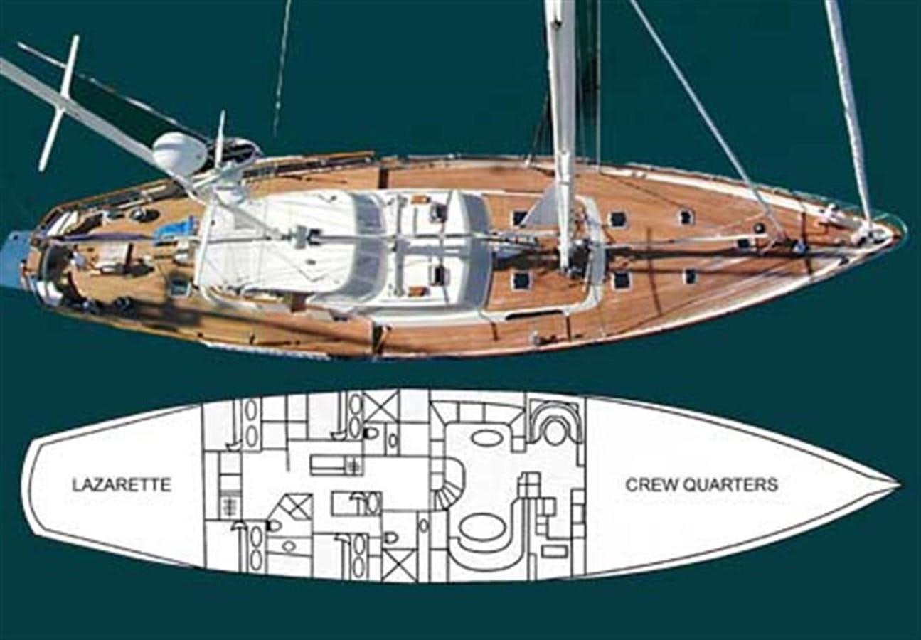 diagram, engineering drawing aboard AURASTEL Yacht for Sale
