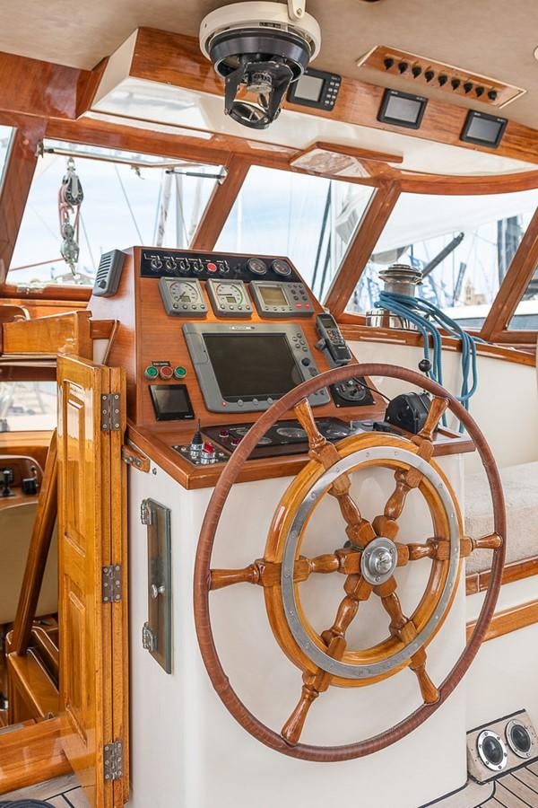 a large wooden ship aboard AURASTEL Yacht for Sale