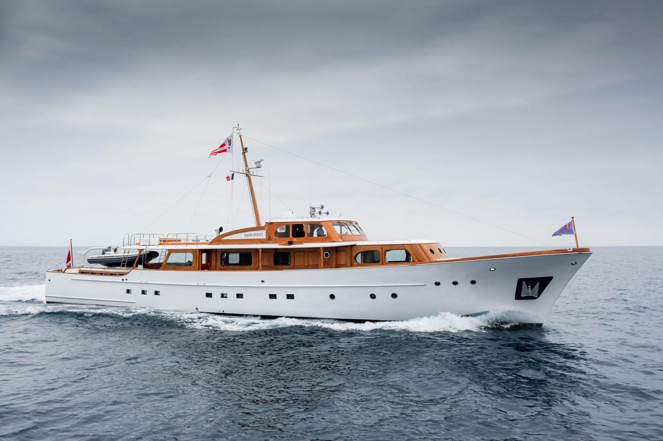 a boat on the water aboard SANS SOUCI Yacht for Sale