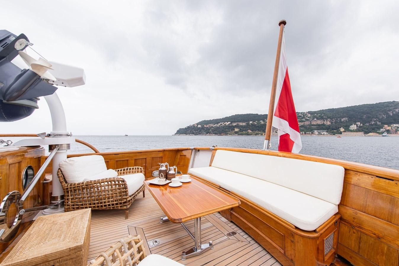 a boat on the water aboard SANS SOUCI Yacht for Sale