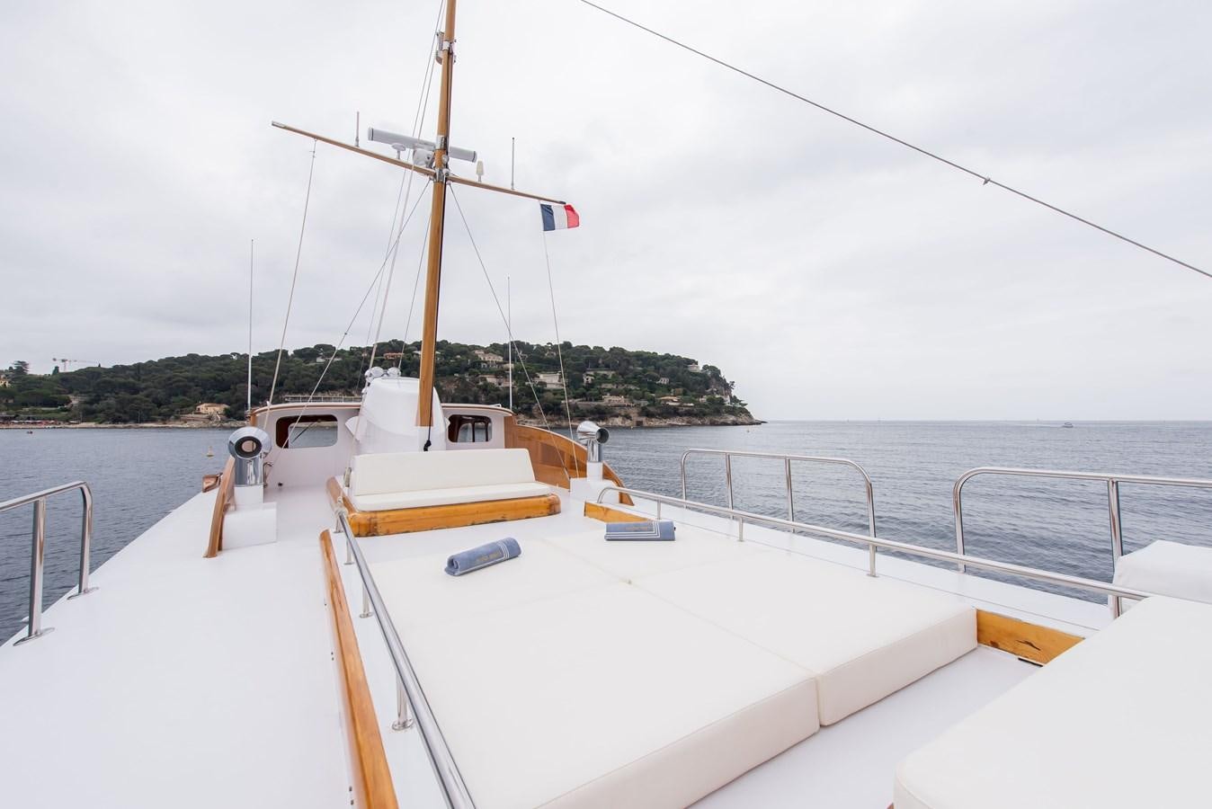 a boat on the water aboard SANS SOUCI Yacht for Sale