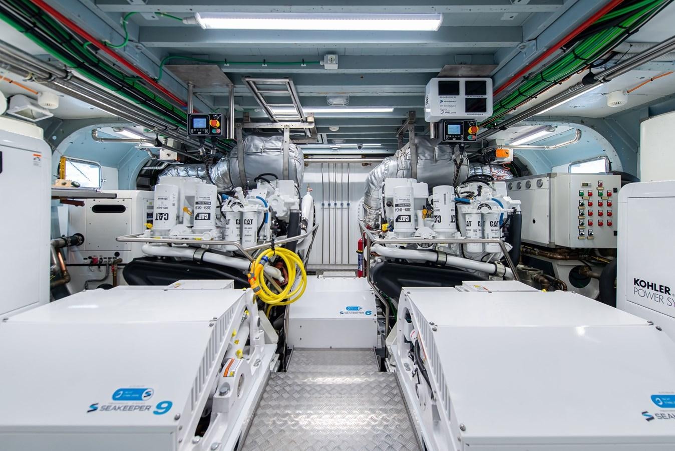 a room with white machines aboard SANS SOUCI Yacht for Sale