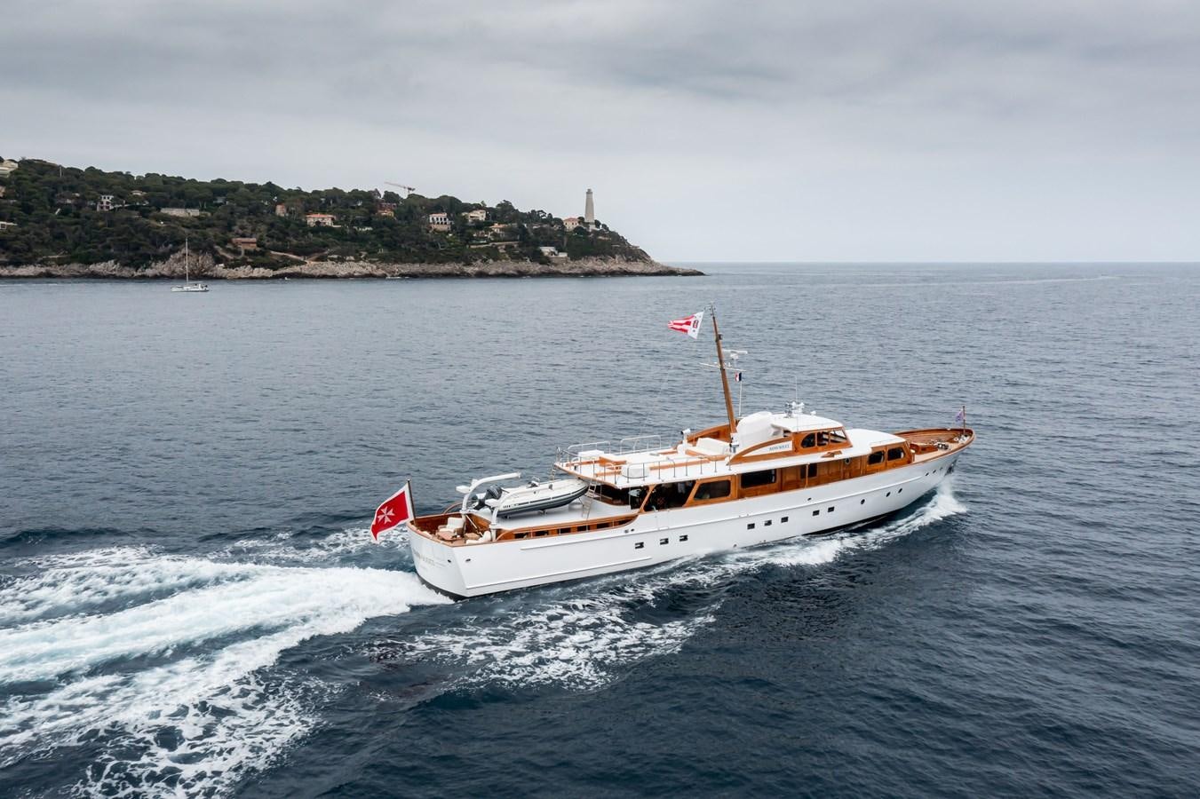 a boat on the water aboard SANS SOUCI Yacht for Sale