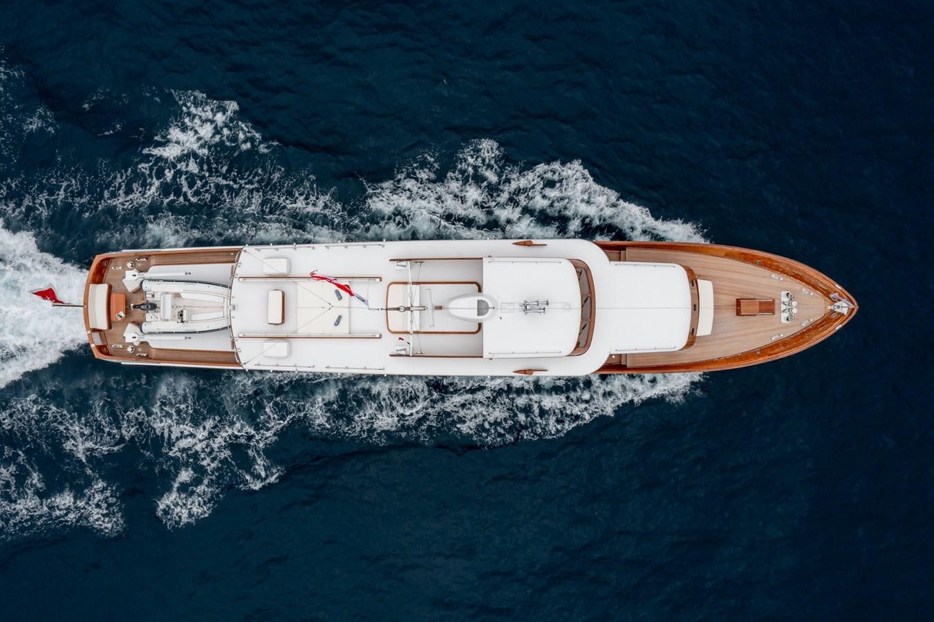 a ship in the ocean aboard SANS SOUCI Yacht for Sale
