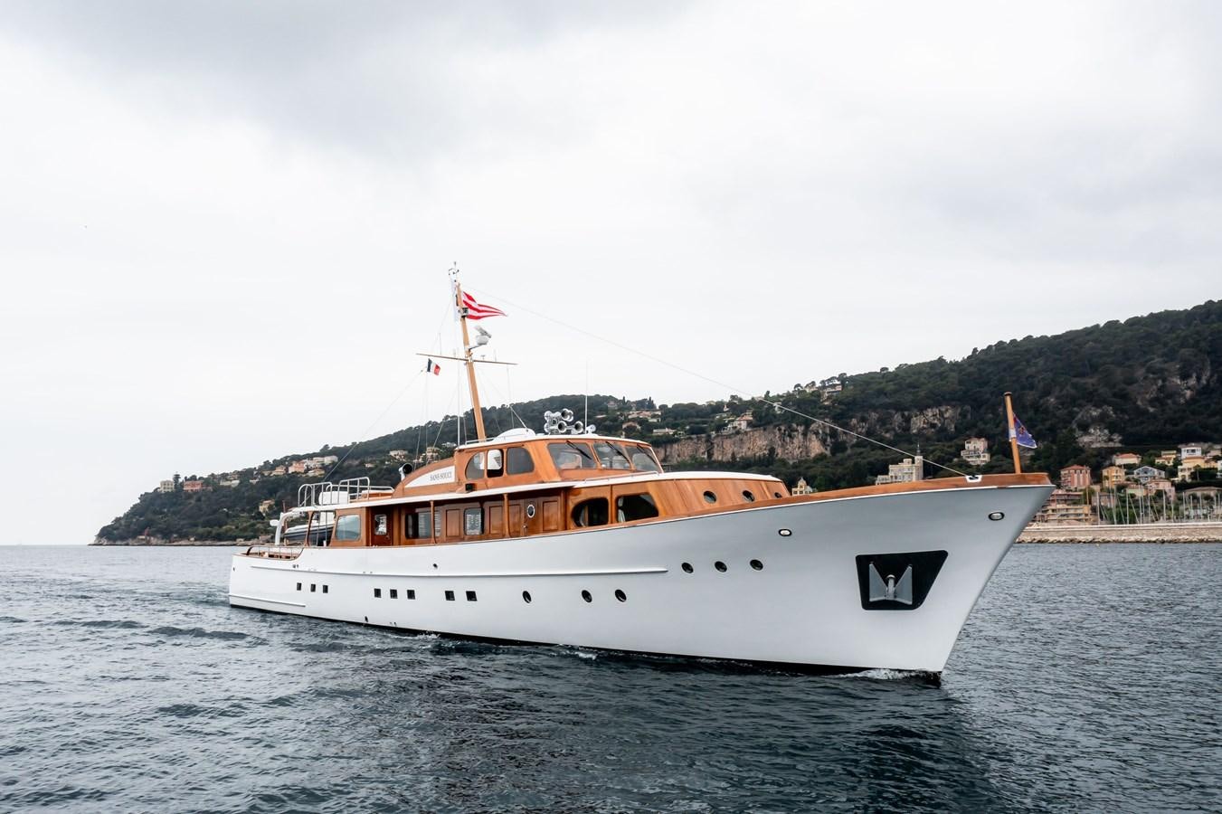 a boat on the water aboard SANS SOUCI Yacht for Sale