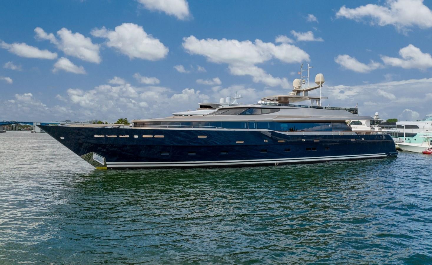 a large boat in the water aboard VESPER Yacht for Sale