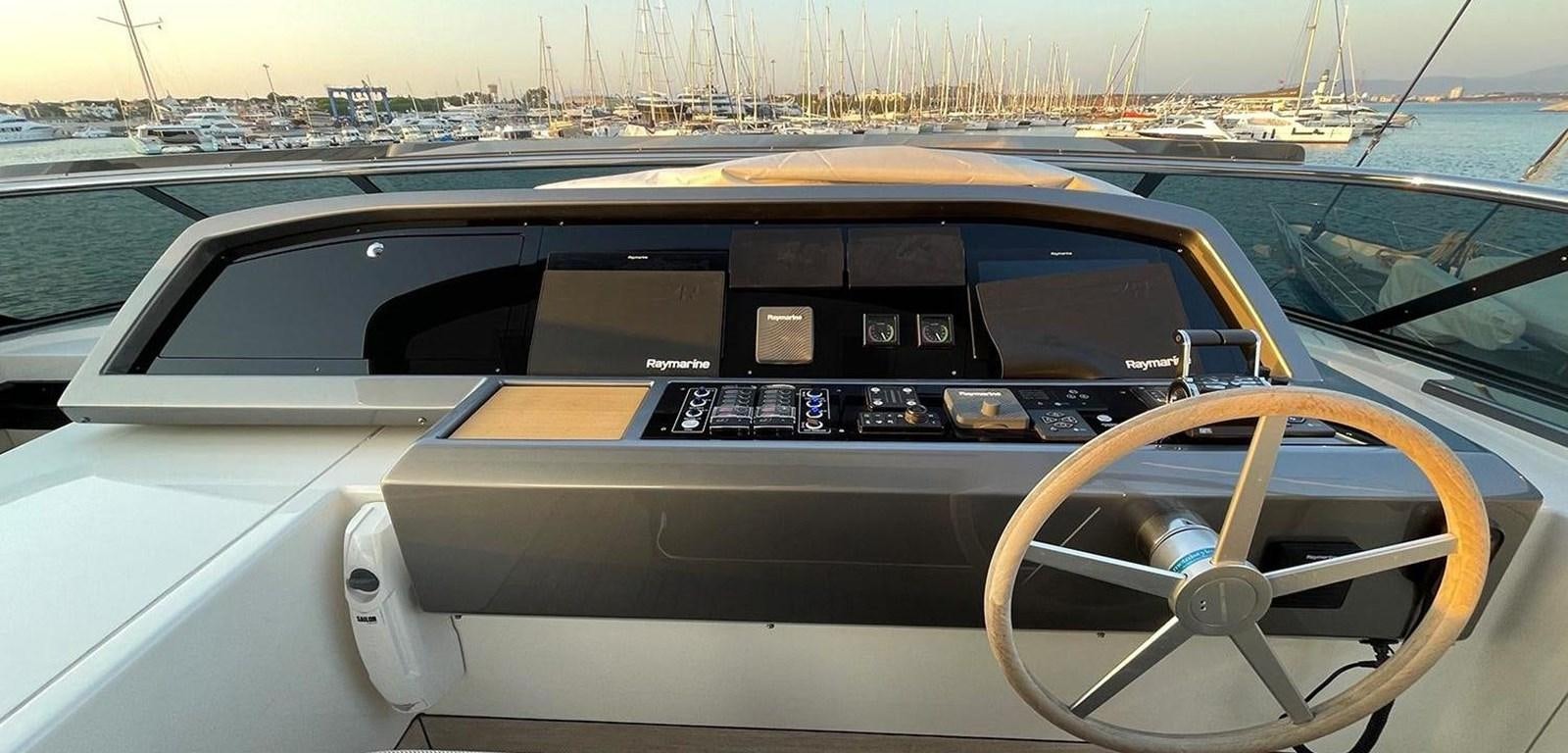 the interior of a car aboard Y2 Yacht for Sale