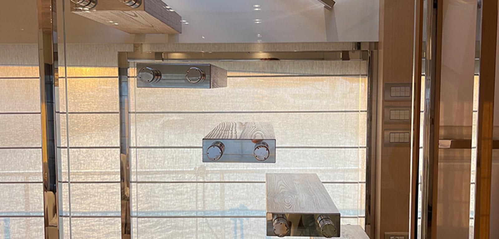 a door with a picture on it aboard Y2 Yacht for Sale