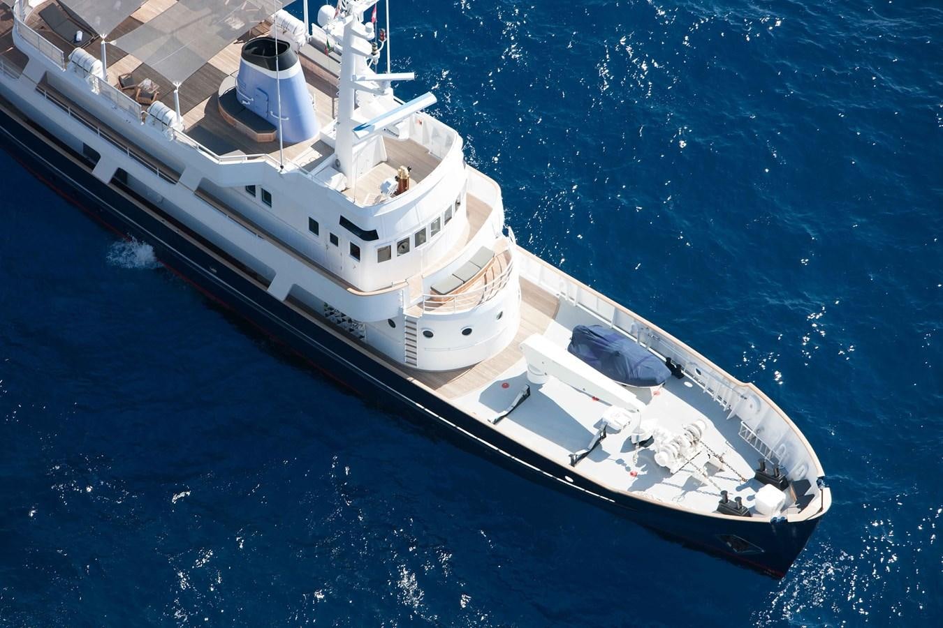 a large white ship in the water aboard ICE LADY Yacht for Sale