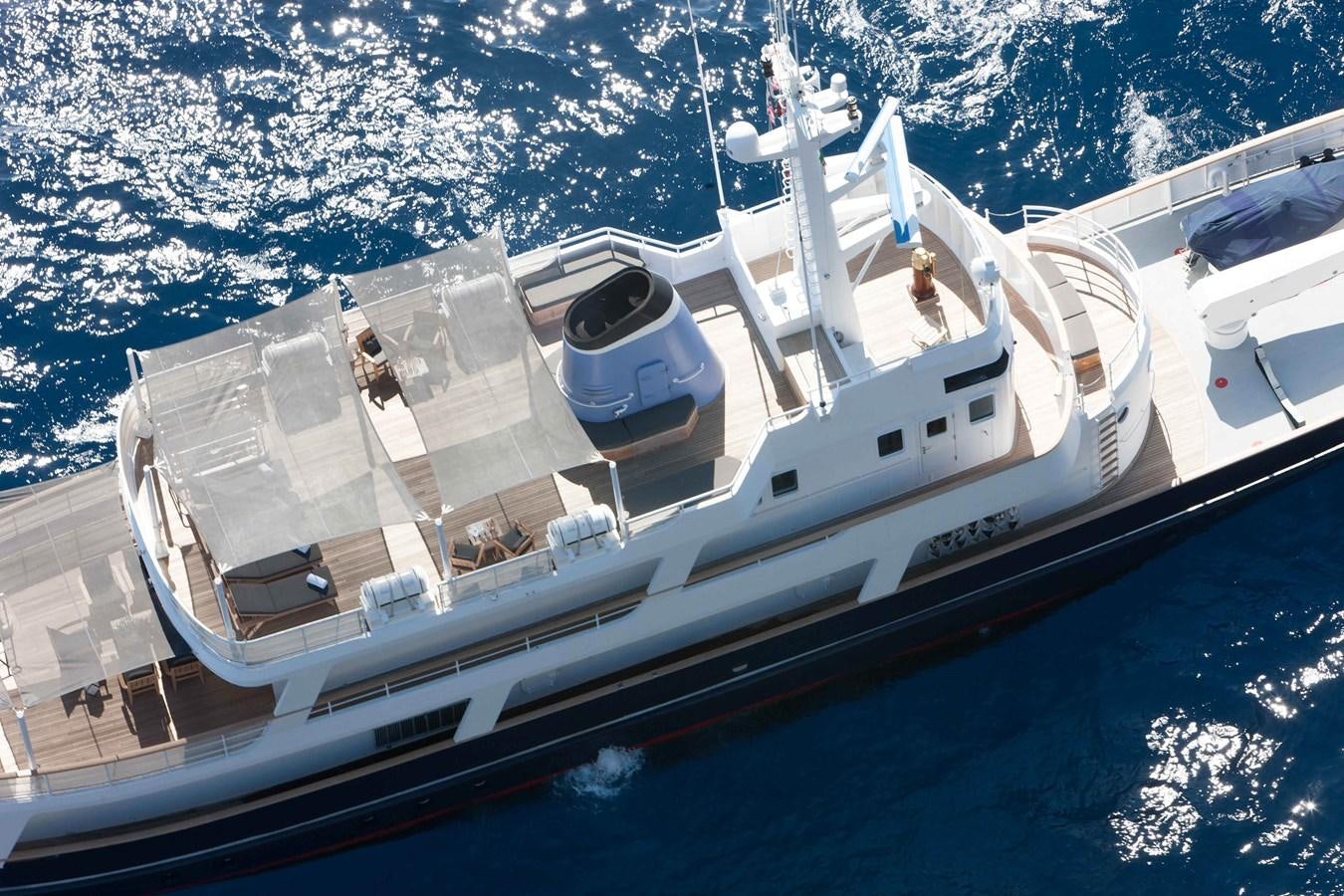 a large white ship aboard ICE LADY Yacht for Sale