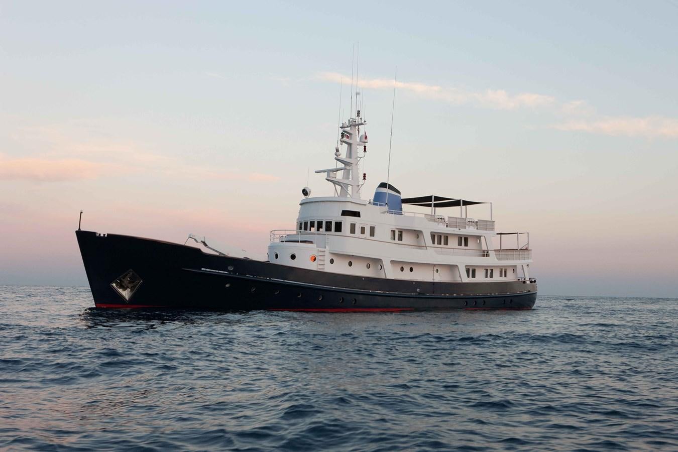 a large boat in the water aboard ICE LADY Yacht for Sale