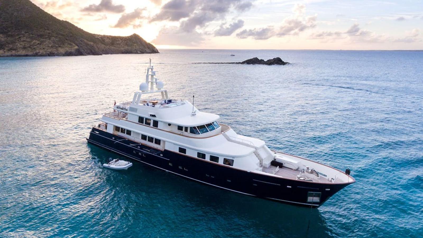 a boat in the water aboard FABULOUS CHARACTER Yacht for Sale