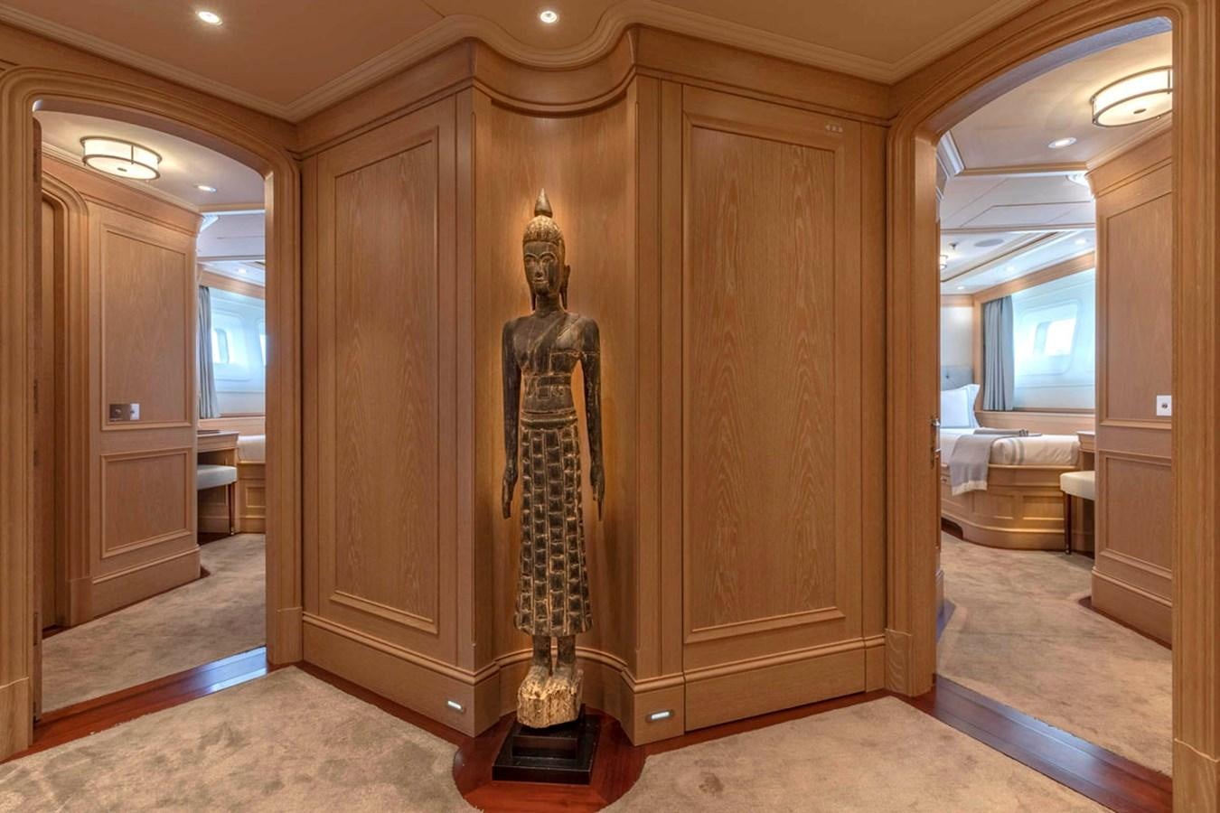 a statue in a room aboard FABULOUS CHARACTER Yacht for Sale