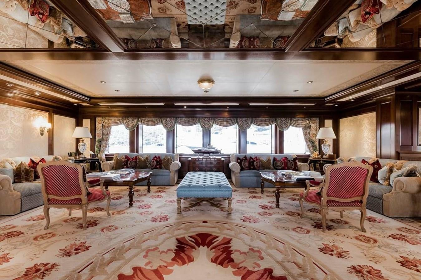 a large room with a large window aboard PURE Yacht for Sale