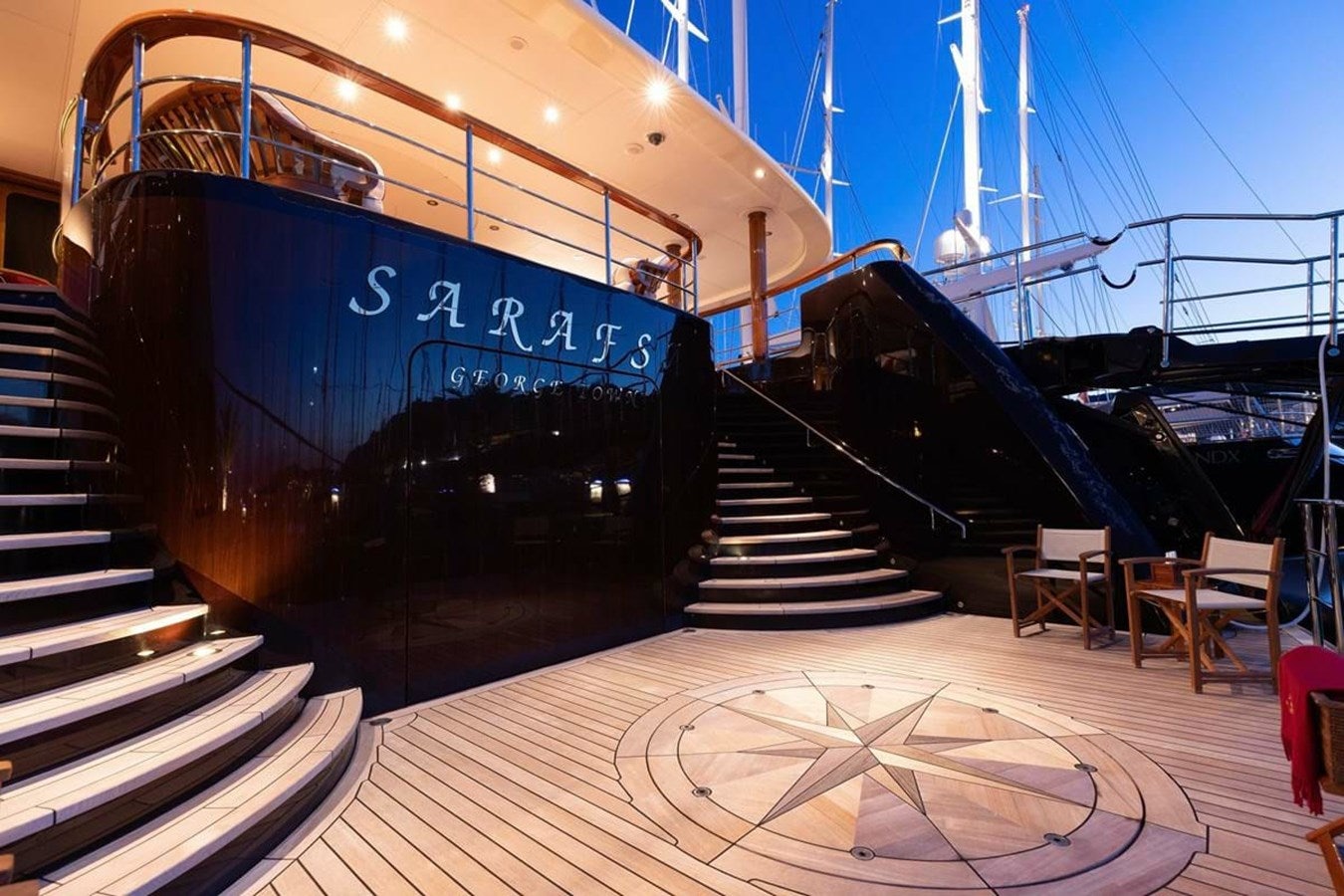 a large ship in a museum aboard PURE Yacht for Sale