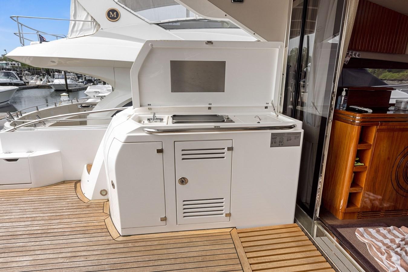 a large white machine aboard DIGGIN Yacht for Sale