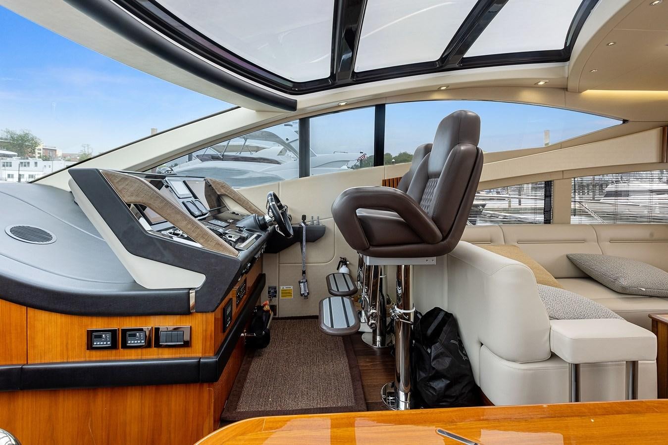 inside of a car aboard DIGGIN Yacht for Sale