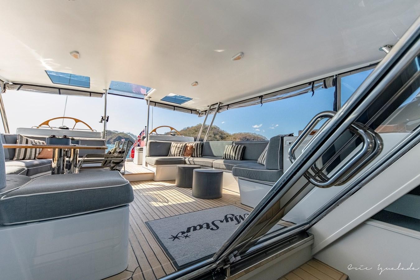 the inside of a car aboard MY STAR Yacht for Sale