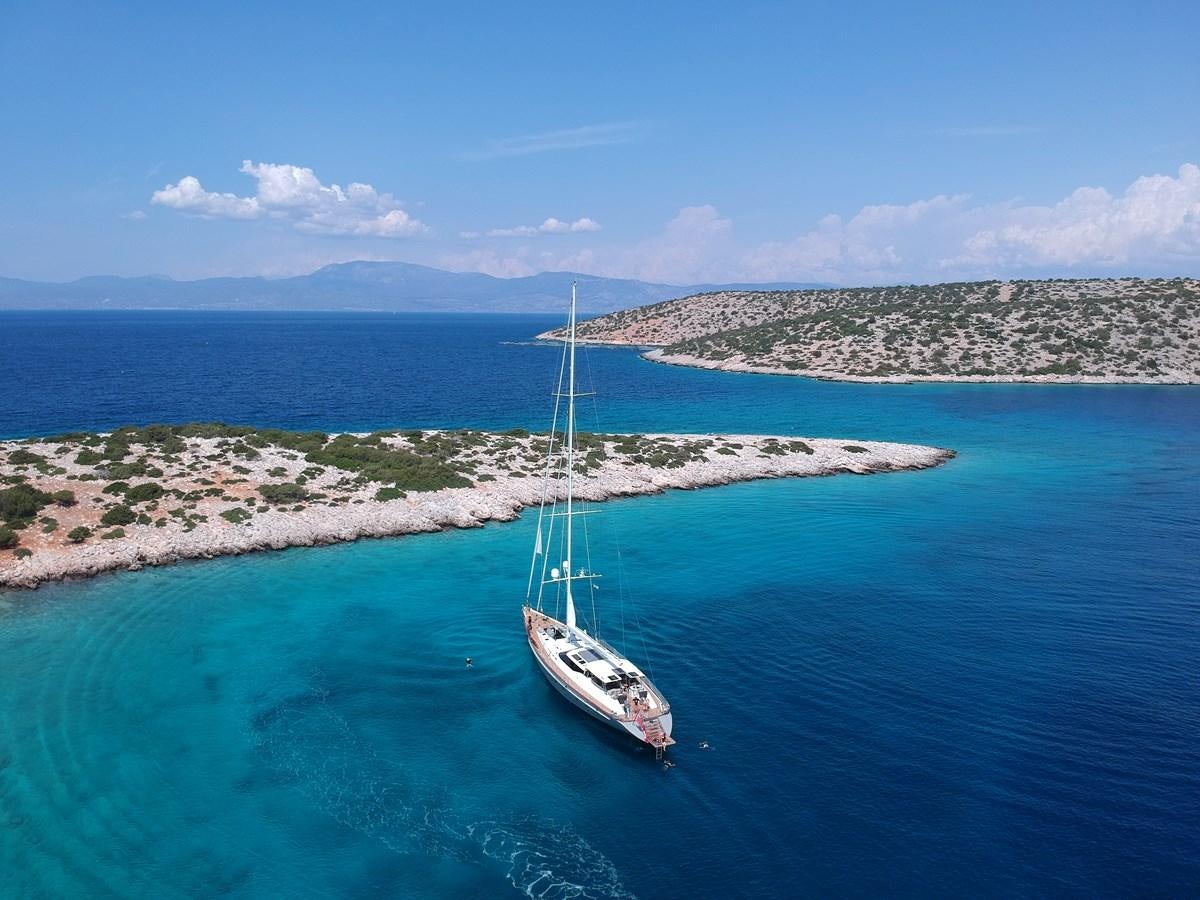 a boat sailing in the sea aboard MY STAR Yacht for Sale