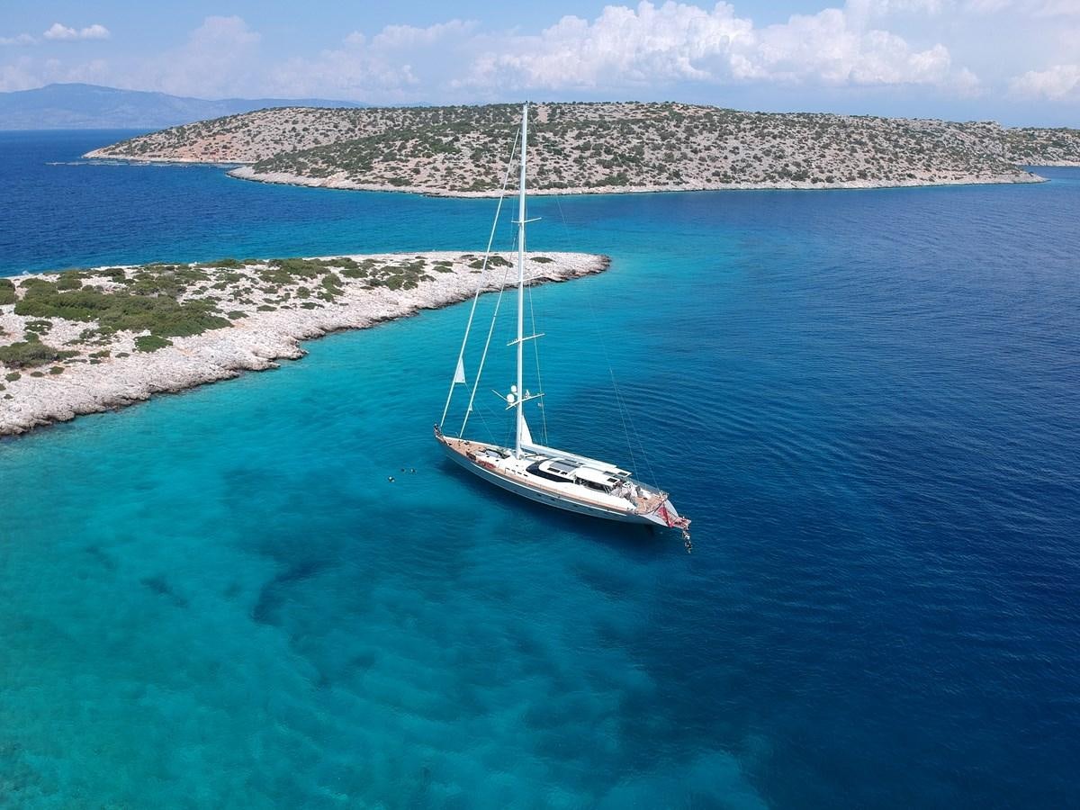 a boat sailing in the sea aboard MY STAR Yacht for Sale