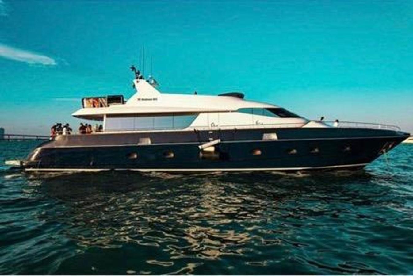 a large boat in the water aboard NIRVANA Yacht for Sale