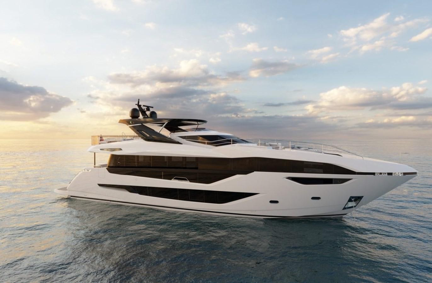 a white yacht in the water aboard SUNSEEKER 100 Yacht for Sale