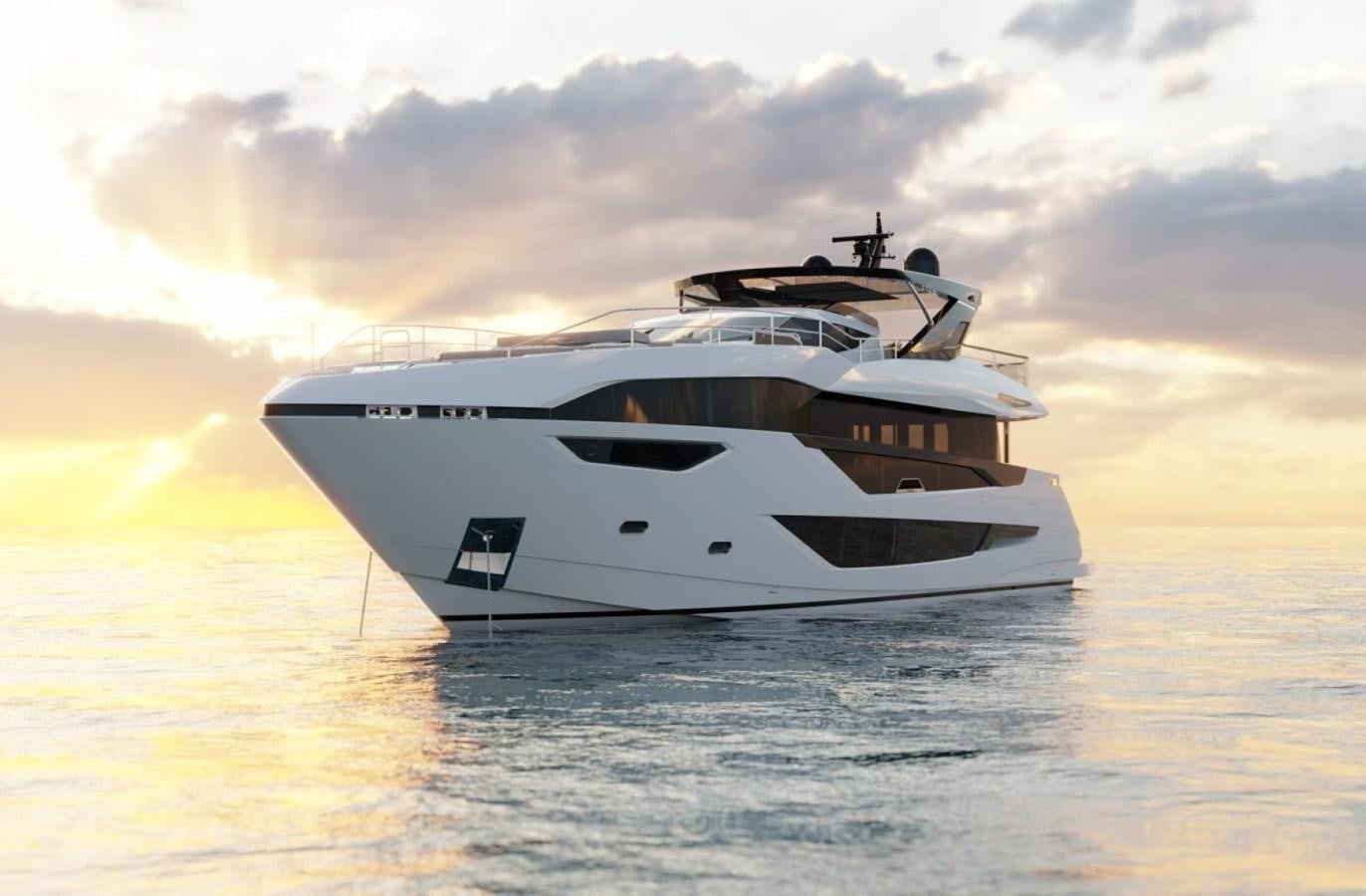 a white yacht in the water aboard SUNSEEKER 100 Yacht for Sale