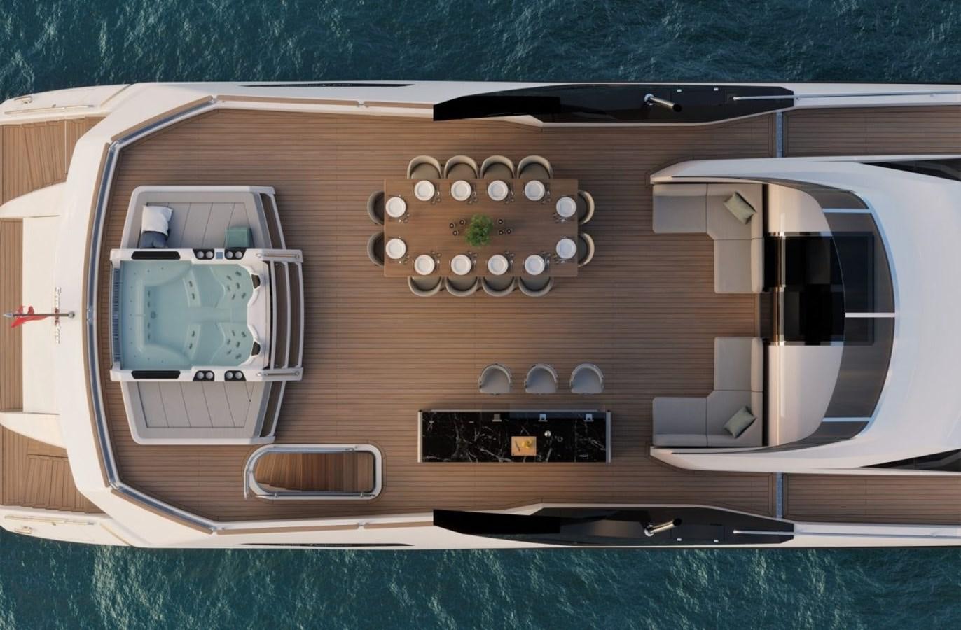 a small wooden house aboard SUNSEEKER 100 Yacht for Sale