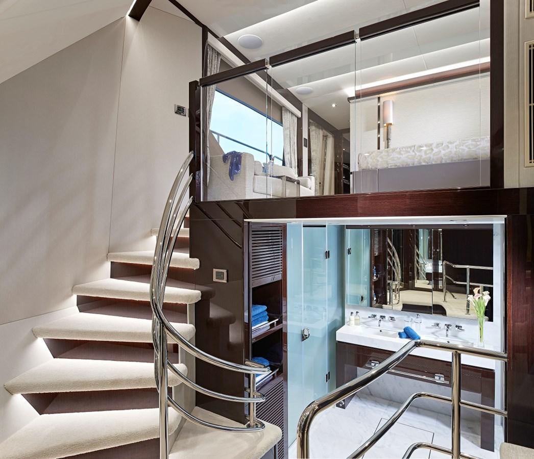a staircase in a building aboard 95 YACHT Yacht for Sale