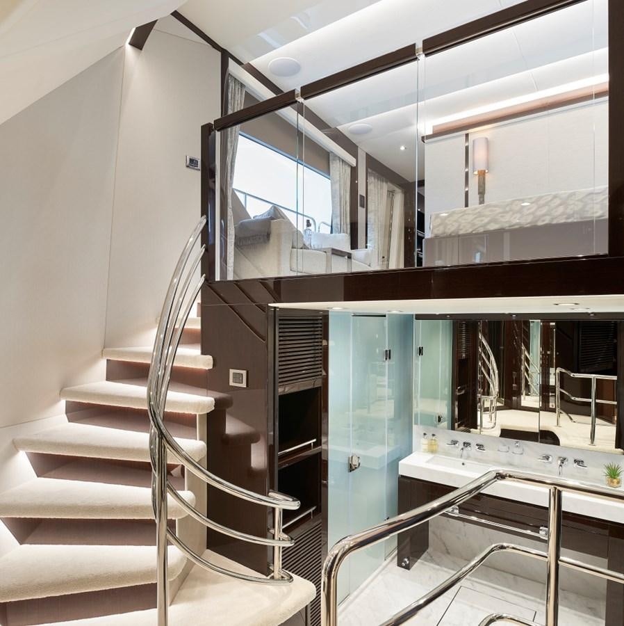 a staircase in a building aboard 95 YACHT Yacht for Sale