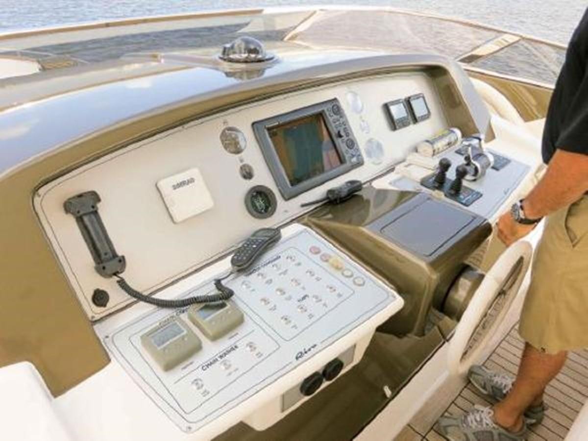 a cockpit of a plane aboard PRIVILEGIO Yacht for Sale