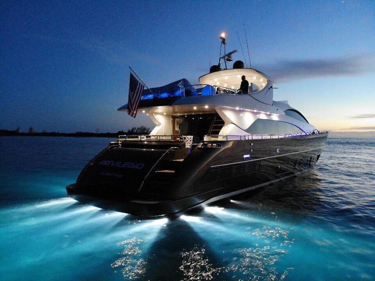 a boat on the water aboard PRIVILEGIO Yacht for Sale