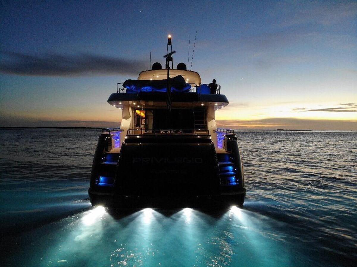 a boat in the water aboard PRIVILEGIO Yacht for Sale