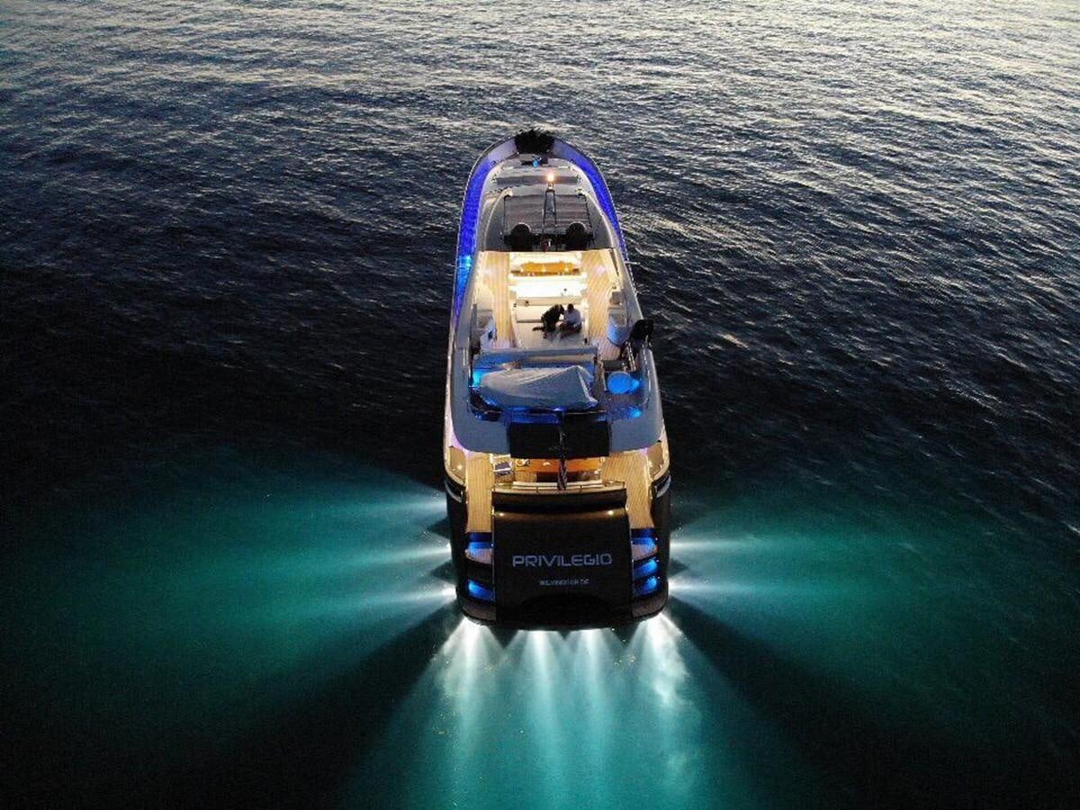 a ship in the water aboard PRIVILEGIO Yacht for Sale