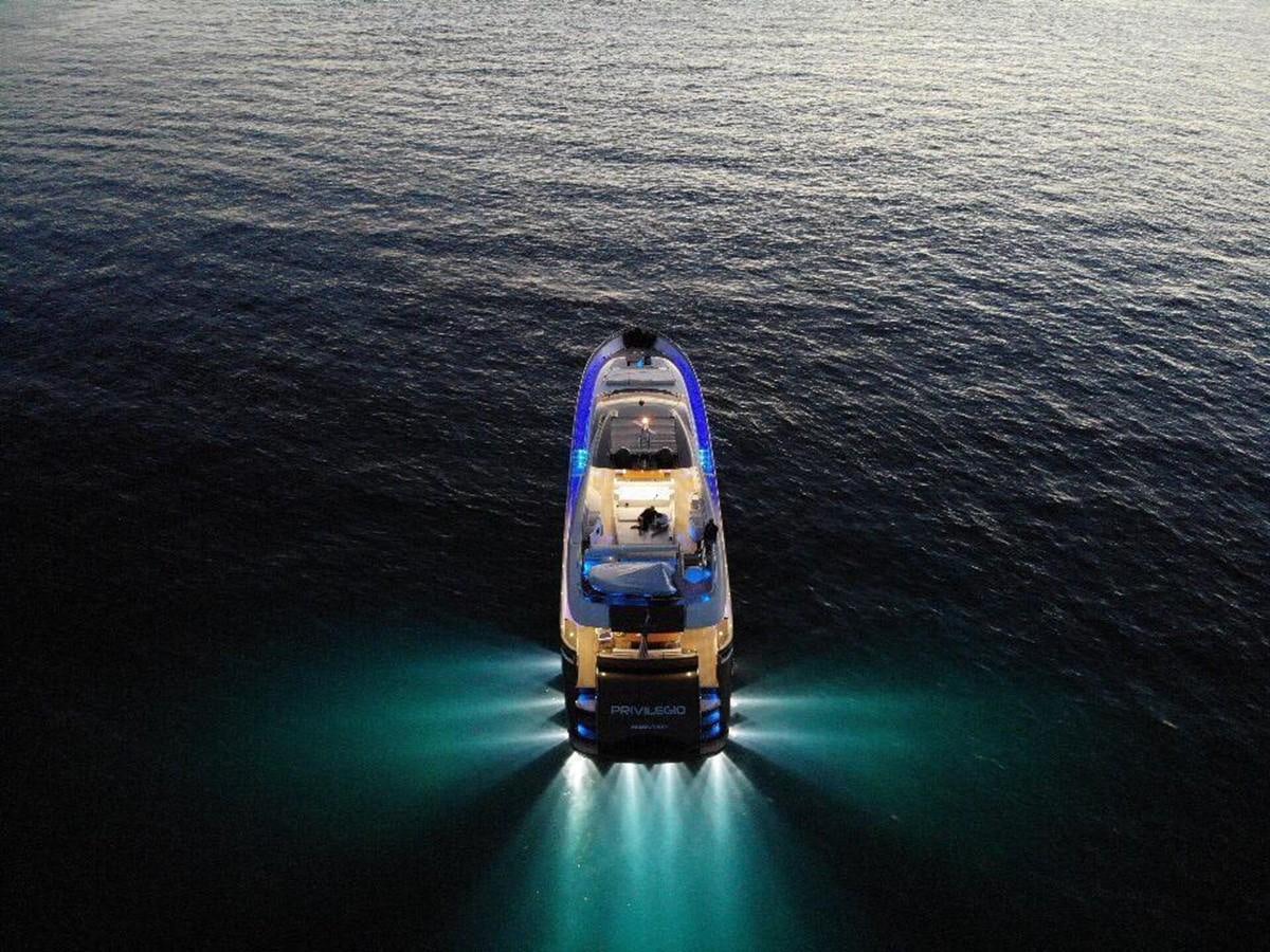 a boat in the water aboard PRIVILEGIO Yacht for Sale