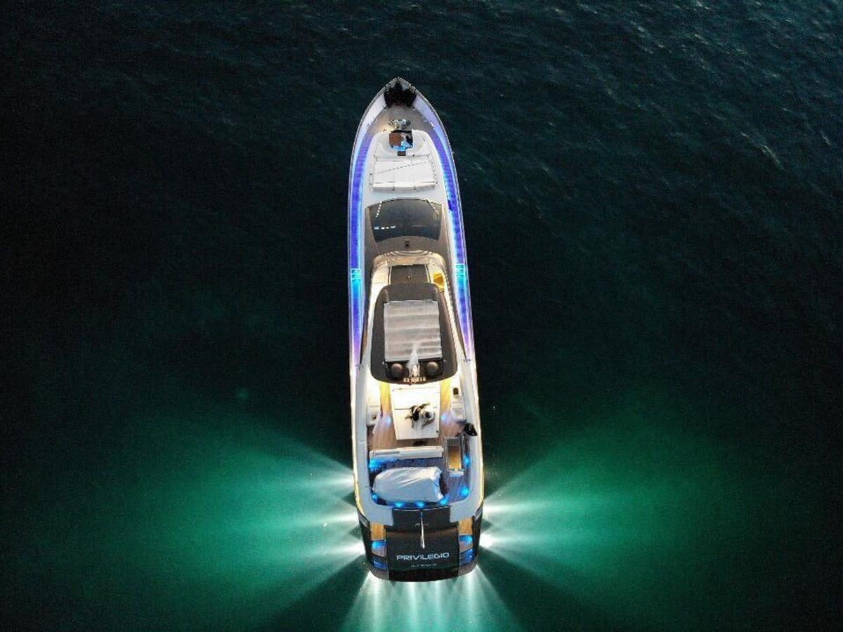 a space ship in the water aboard PRIVILEGIO Yacht for Sale