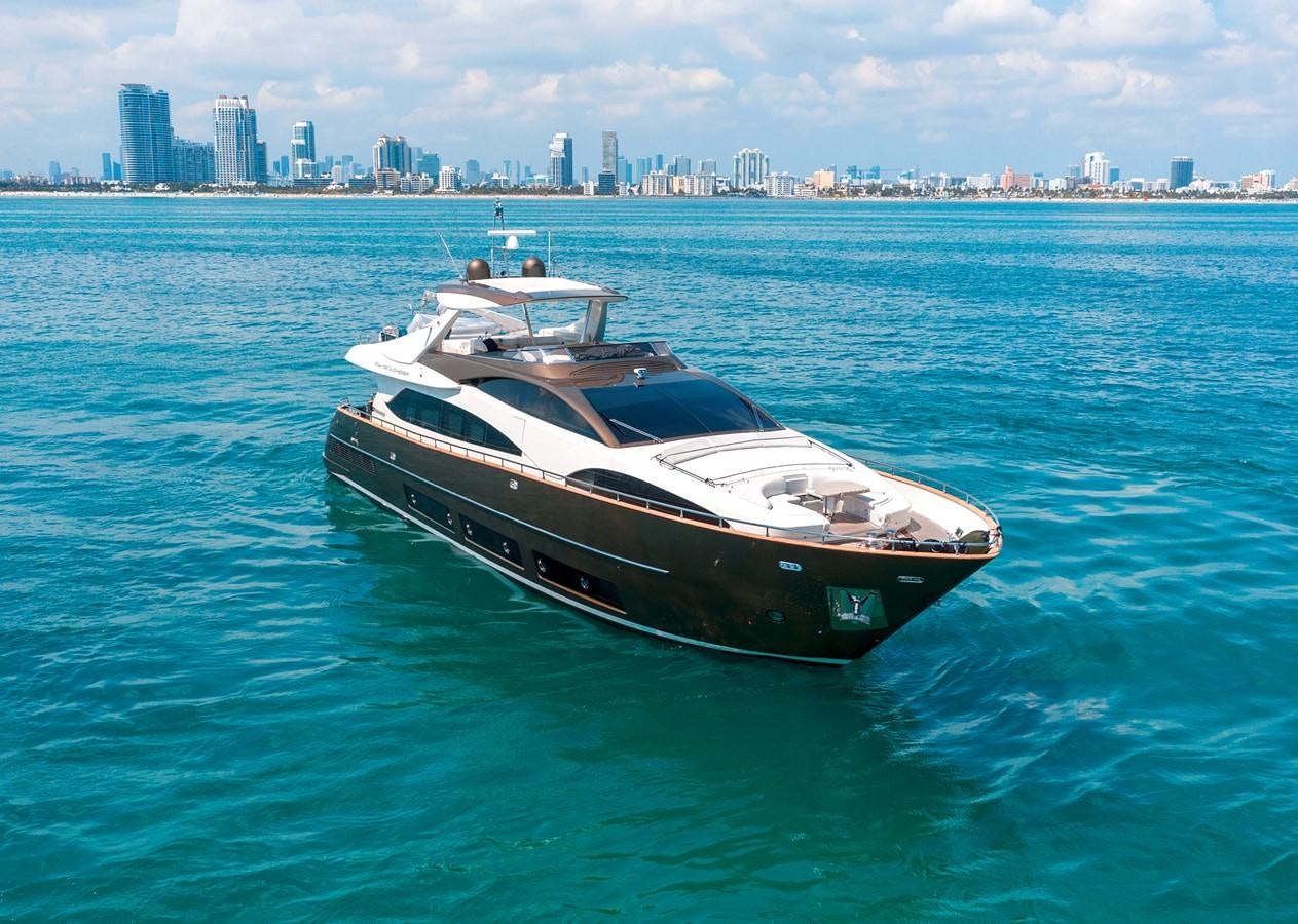 a boat in the water aboard PRIVILEGIO Yacht for Sale