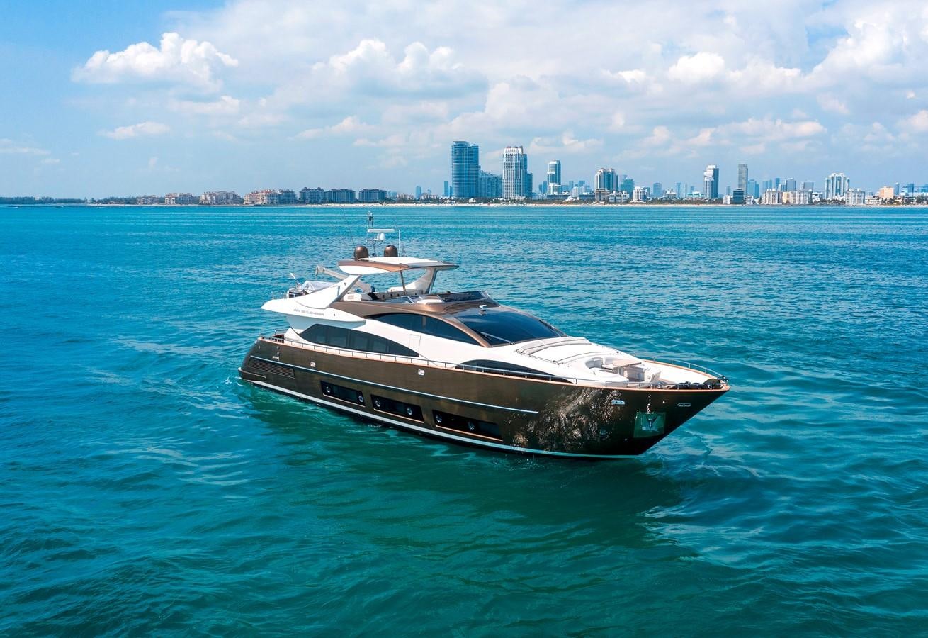 a boat in the water aboard PRIVILEGIO Yacht for Sale