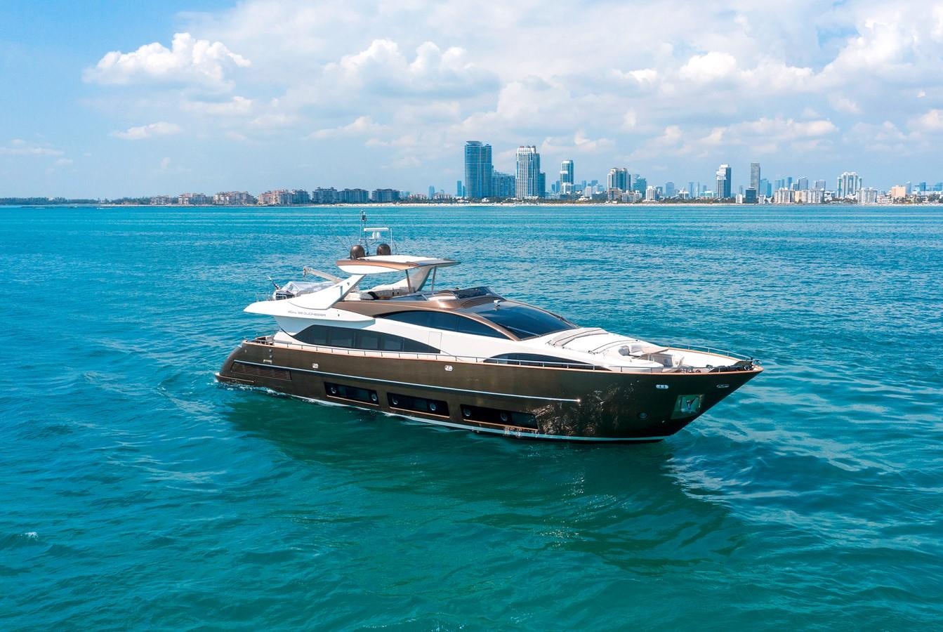 a boat in the water aboard PRIVILEGIO Yacht for Sale