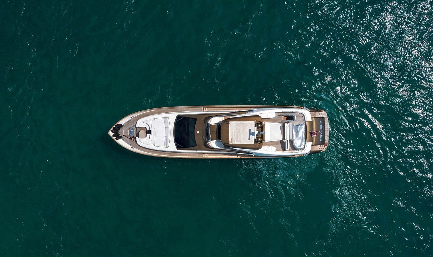 a boat in the water aboard PRIVILEGIO Yacht for Sale