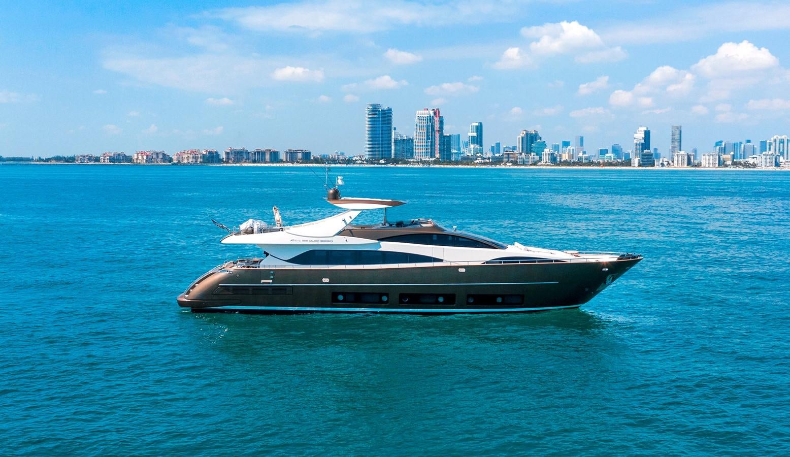 a boat in the water aboard PRIVILEGIO Yacht for Sale