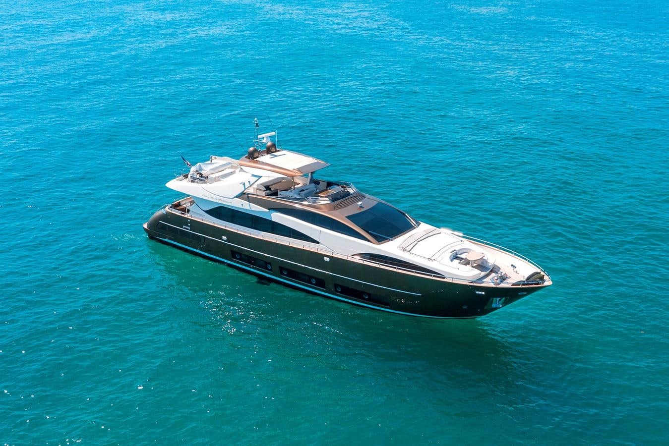 a white and black boat in the water aboard PRIVILEGIO Yacht for Sale