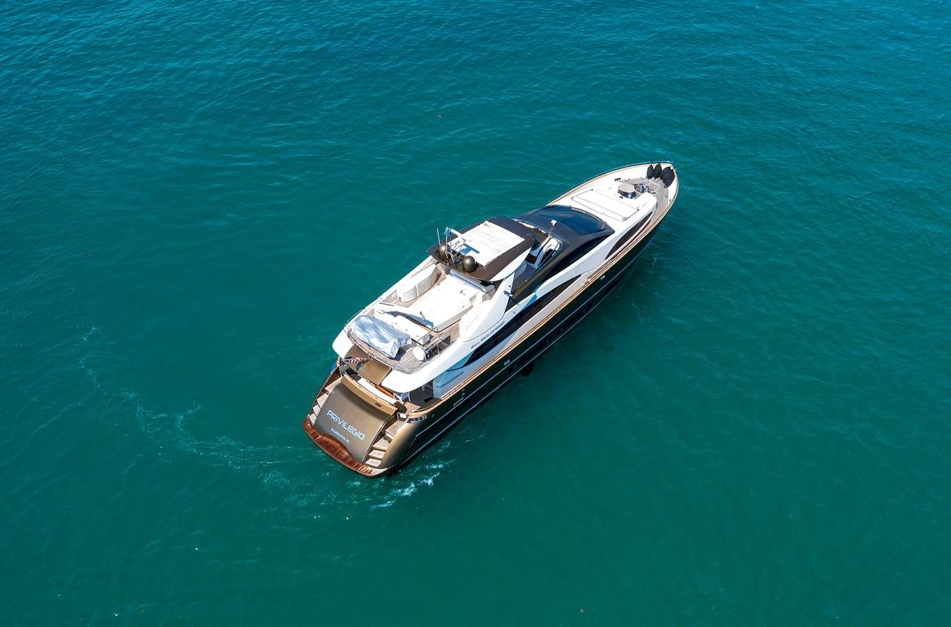 a boat in the water aboard PRIVILEGIO Yacht for Sale