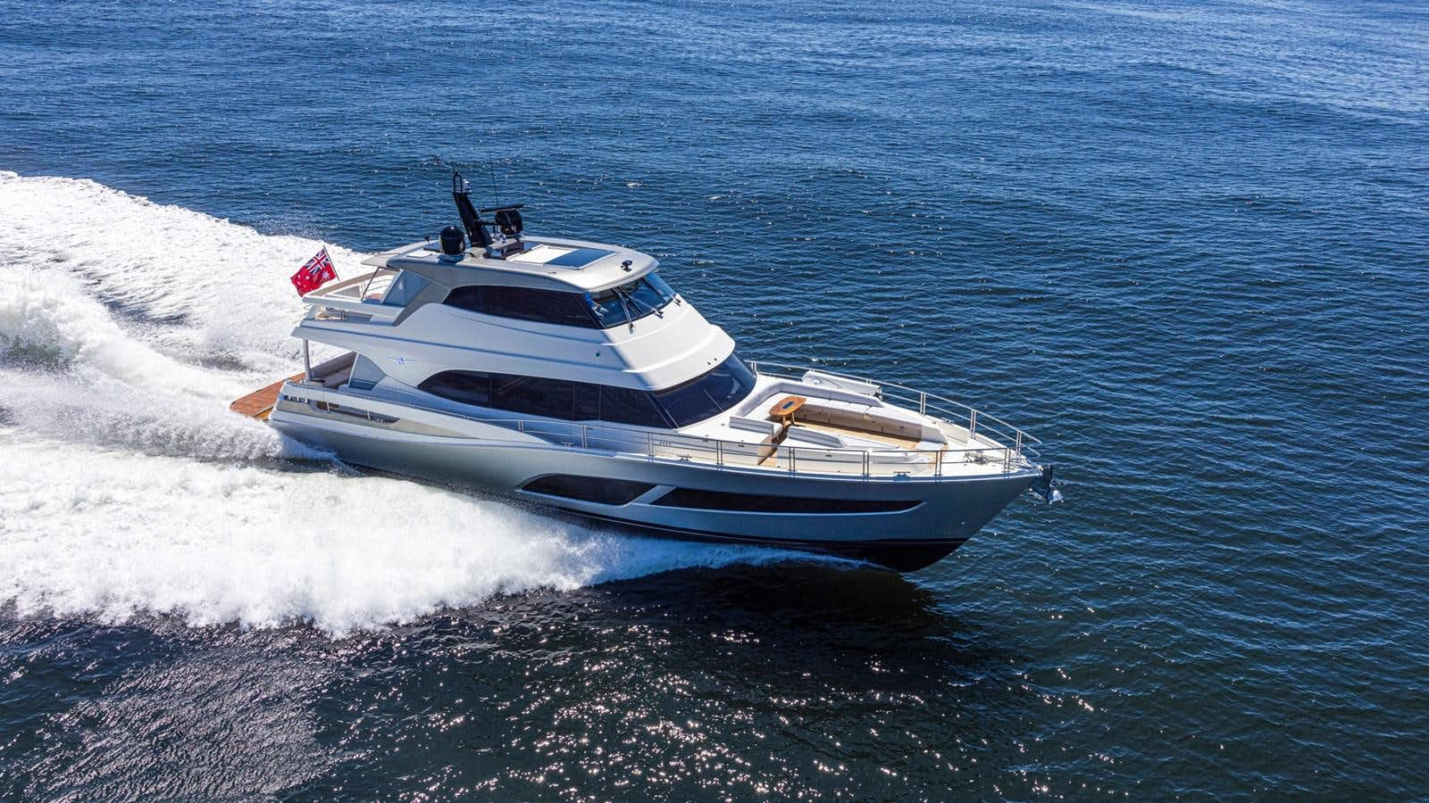 a boat on the water aboard 78 MOTOR YACHT ENCLOSED Yacht for Sale