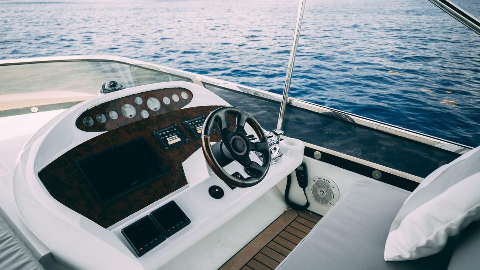 the front of a boat aboard LUCKY BEAR Yacht for Sale