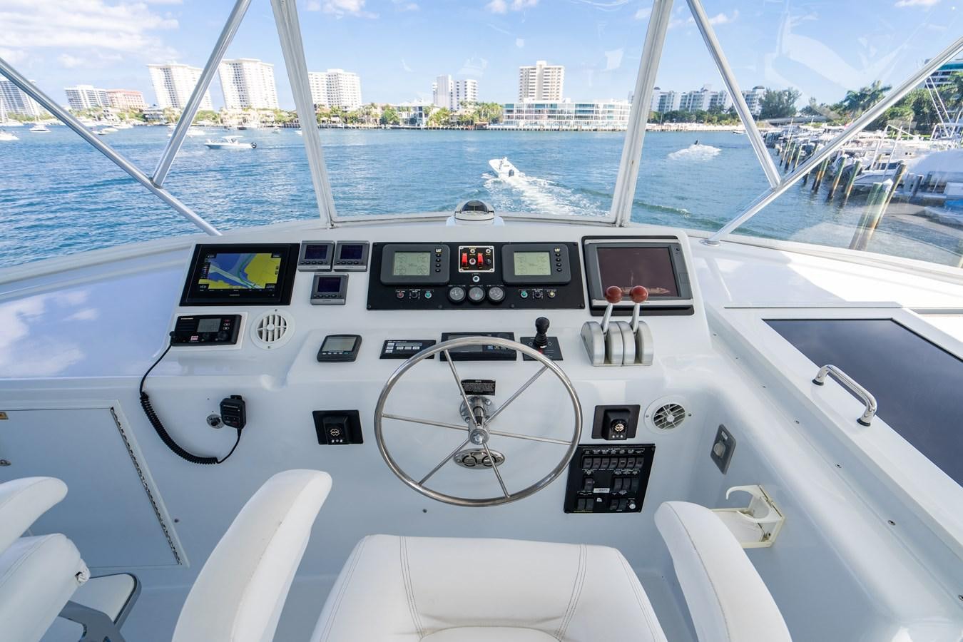 the cockpit of a boat aboard DIAMOND LADY Yacht for Sale
