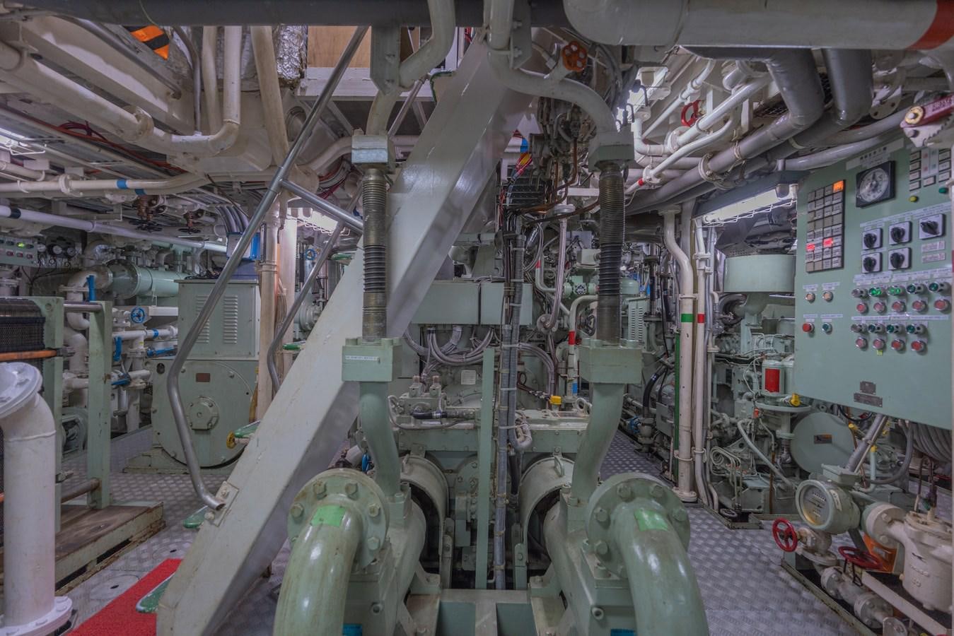 a large factory with machinery aboard SOUTHERN CROSS Yacht for Charter
