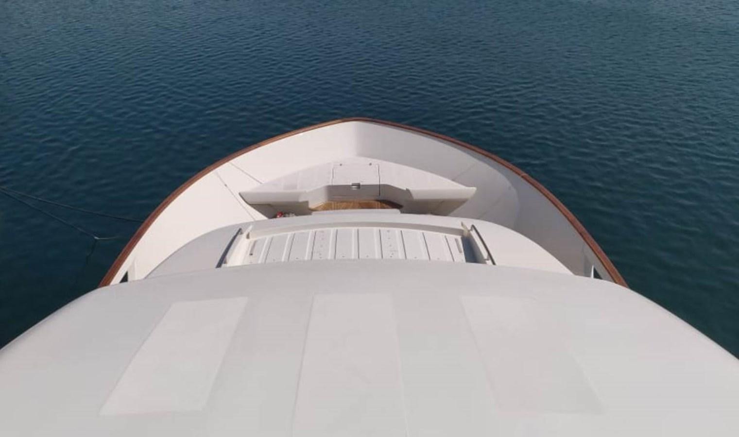 a white boat on the water aboard D'VINCI Yacht for Sale