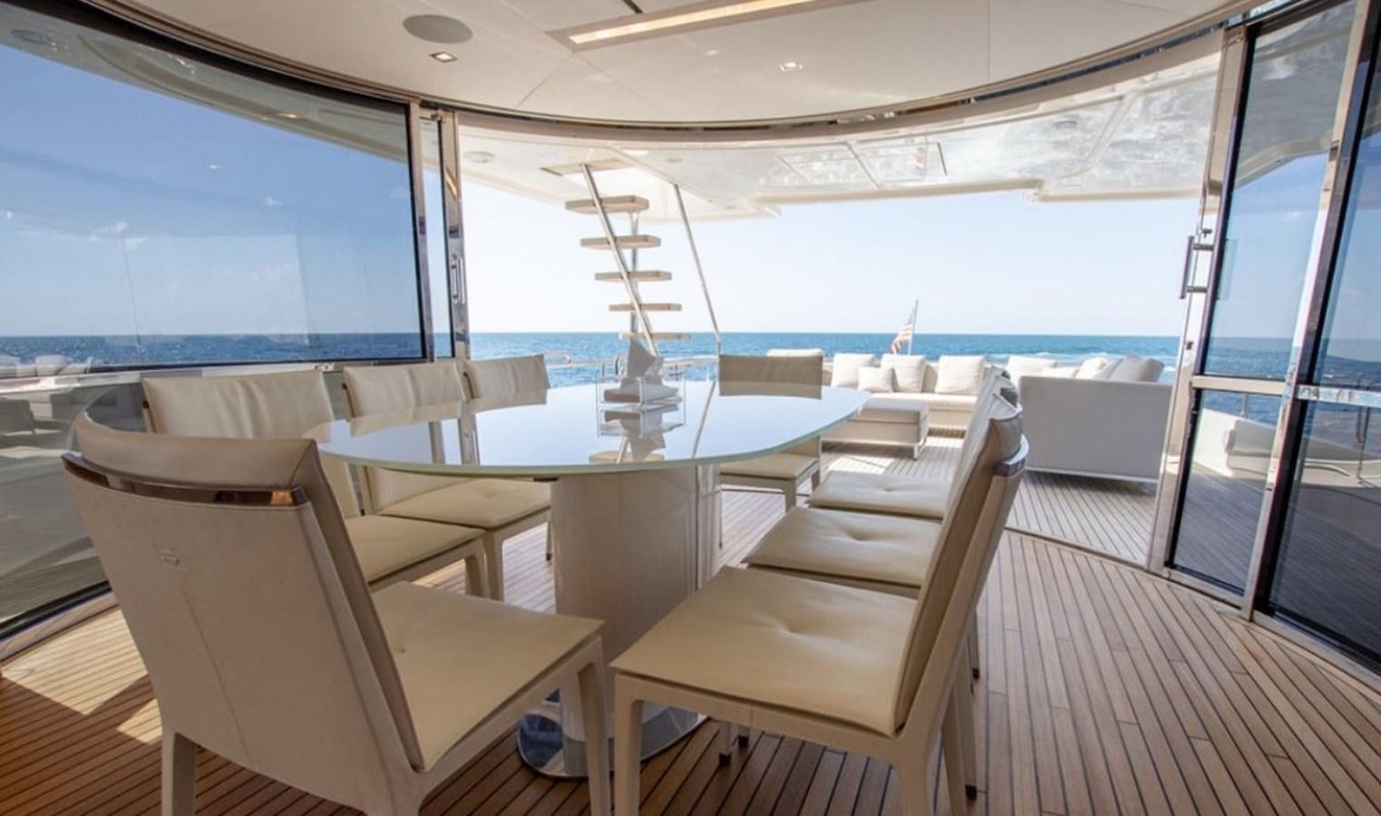 a boat on a deck aboard D'VINCI Yacht for Sale